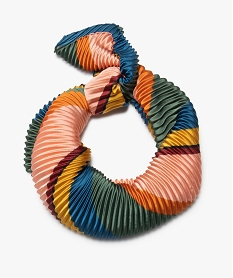 foulard femme multicolores en matiere gaufree multicoloreC083801_2