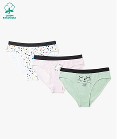 GEMO Culottes fille imprimées avec ceinture contrastante (lot de 3) Multicolore