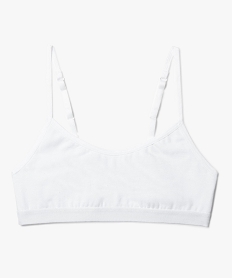 GEMO Brassière fille à fines bretelles blanc vif
