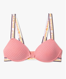 GEMO Soutien-gorge fille paddé avec fermeture devant Rose