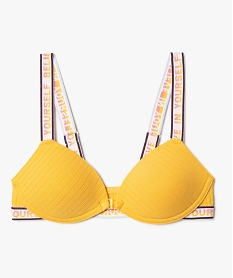 GEMO Soutien-gorge fille paddé avec fermeture devant Jaune