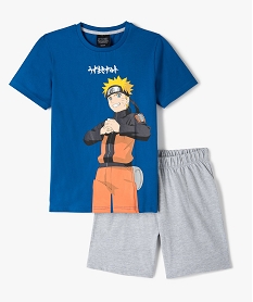 GEMO Pyjashort garçon imprimé - Naruto Shippuden Bleu