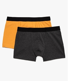 boxer uni en coton extensible homme (lot de 2) noirC100201_1