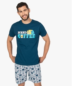 pyjashort homme avec message – les minions 2 bleuC102201_1