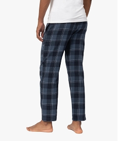 pantalon de pyjama homme a carreaux bleuC102401_3