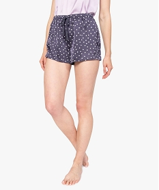 GEMO Short de pyjama femme en matière satinée imprimée Imprimé