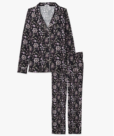 pyjama deux pieces femme   chemise et pantalon imprime pyjamas ensembles vestesC105301_4
