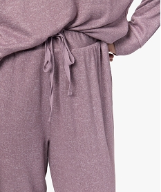 pantalon de pyjama en maille fine femme violetC106601_2