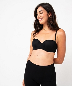 soutien-gorge bandeau en microfibre avec bretelles muti-positions noir soutien-gorge bandeauC107201_1