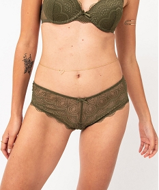 GEMO Shorty en dentelle et tulle femme (lot de 2) kaki standard