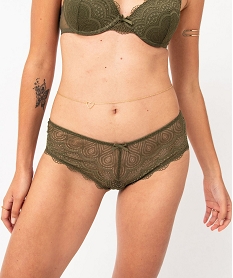 GEMO Shorty en dentelle et tulle femme (lot de 2) Vert