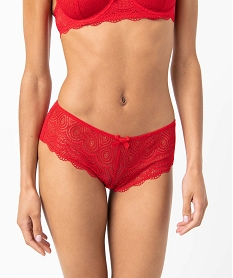 GEMO Shorty en dentelle et tulle femme (lot de 2) Rouge