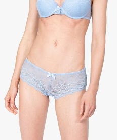 GEMO Shorty en dentelle et tulle femme (lot de 2) Bleu