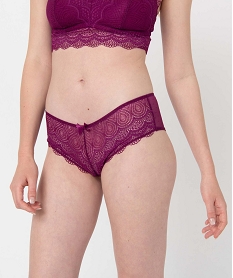 GEMO Shorty en dentelle et tulle femme (lot de 2) Violet