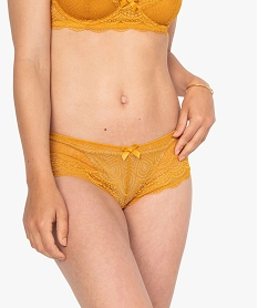 GEMO Shorty en dentelle et tulle femme (lot de 2) Orange