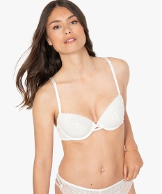 soutien-gorge femme corbeille en dentelle et satin blancC115801_1