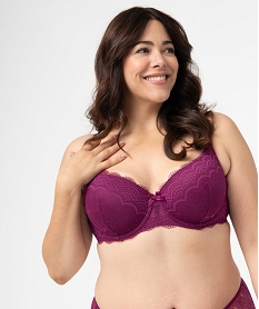 GEMO Soutien-gorge grande taille à armatures et coques fines Violet