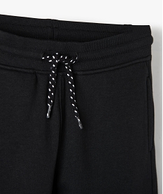 pantalon de jogging avec interieur molletonne garcon noir pantalonsC118601_2