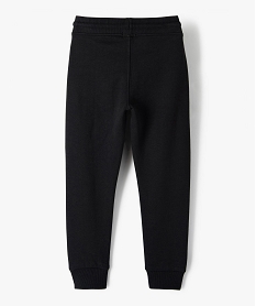 pantalon de jogging avec interieur molletonne garcon noir pantalonsC118601_3