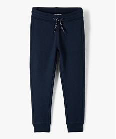 pantalon de jogging avec interieur molletonne garcon bleu pantalonsC118701_1