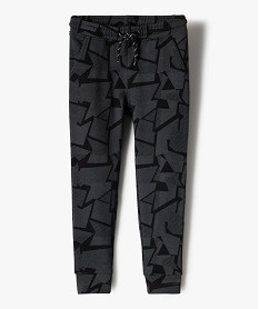 pantalon de jogging garcon a motifs graphiques noir pantalonsC119201_1