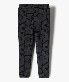 pantalon de jogging garcon a motifs graphiques noirC119201_3