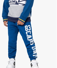 GEMO Pantalon de jogging garçon avec inscriptions – Camps United Bleu