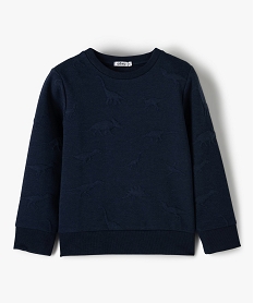 GEMO Sweat garçon avec motifs en relief Bleu