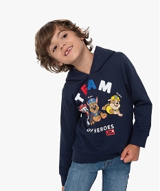 sweat garcon chaud a capuche doublee - la patpatrouille bleu sweatsC120901_1