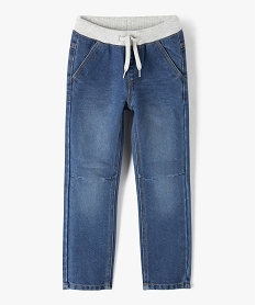 jean coupe regular avec ceinture en bord-cote garcon gris jeansC122401_2