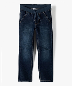 jean coupe regular avec ceinture en bord-cote garcon bleu jeansC122501_2