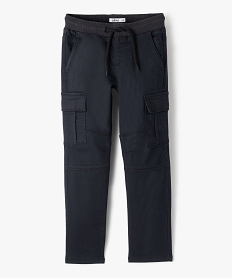 GEMO Pantalon multipoches en matière résistante garçon noir standard