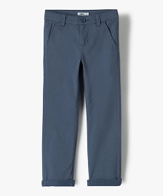 GEMO Pantalon chino en coton garçon bleu standard