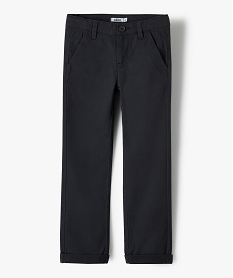 GEMO Pantalon chino en coton garçon gris standard