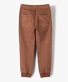 pantalon garcon multipoches avec taille elastiquee brunC125001_4
