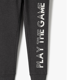 pantalon de jogging garcon avec inscription sur la jambe grisC126801_2