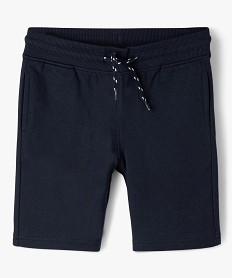 GEMO Bermuda en maille avec intérieur molletonné garçon navy
