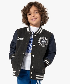 blouson teddy garcon bicolore – camps united bleu blousons et vestesC128101_1