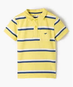 PULL NOIR POLO JAUNE