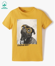 GEMO Tee-shirt garçon à manches courtes avec motif XL Jaune