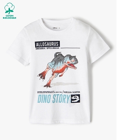 GEMO Tee-shirt garçon à manches courtes avec motifs monstres Blanc