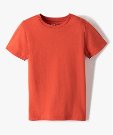 GEMO Tee-shirt à manches courtes en coton uni garçon Orange