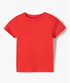 GEMO Tee-shirt à manches courtes en coton uni garçon rouge standard