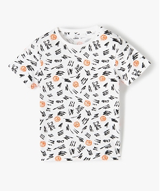 GEMO Tee-shirt garçon imprimé à manches courtes argente