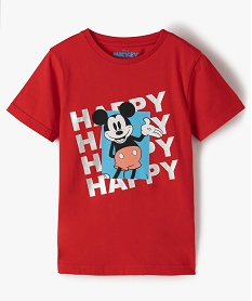 GEMO Tee-shirt garçon avec motif Mickey - Disney Rouge