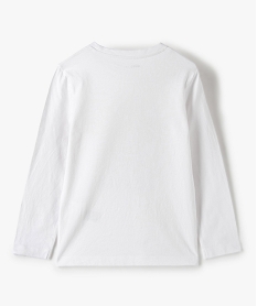 tee-shirt garcon imprime a manches longues blanc tee-shirtsC134401_3