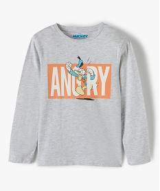GEMO Tee-shirt garçon à manches longues avec motif Donald - Disney Gris