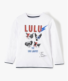 GEMO Tee-shirt garçon imprimé rock à manches longues - LuluCastagnette Imprimé