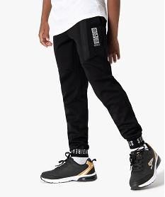 pantalon de jogging garcon avec zips fantaisie sur l’avant noirC138601_1