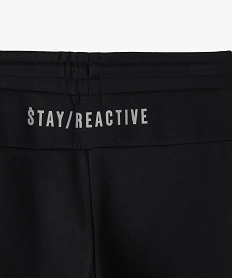 pantalon de jogging garcon avec zips fantaisie sur l’avant noirC138601_4